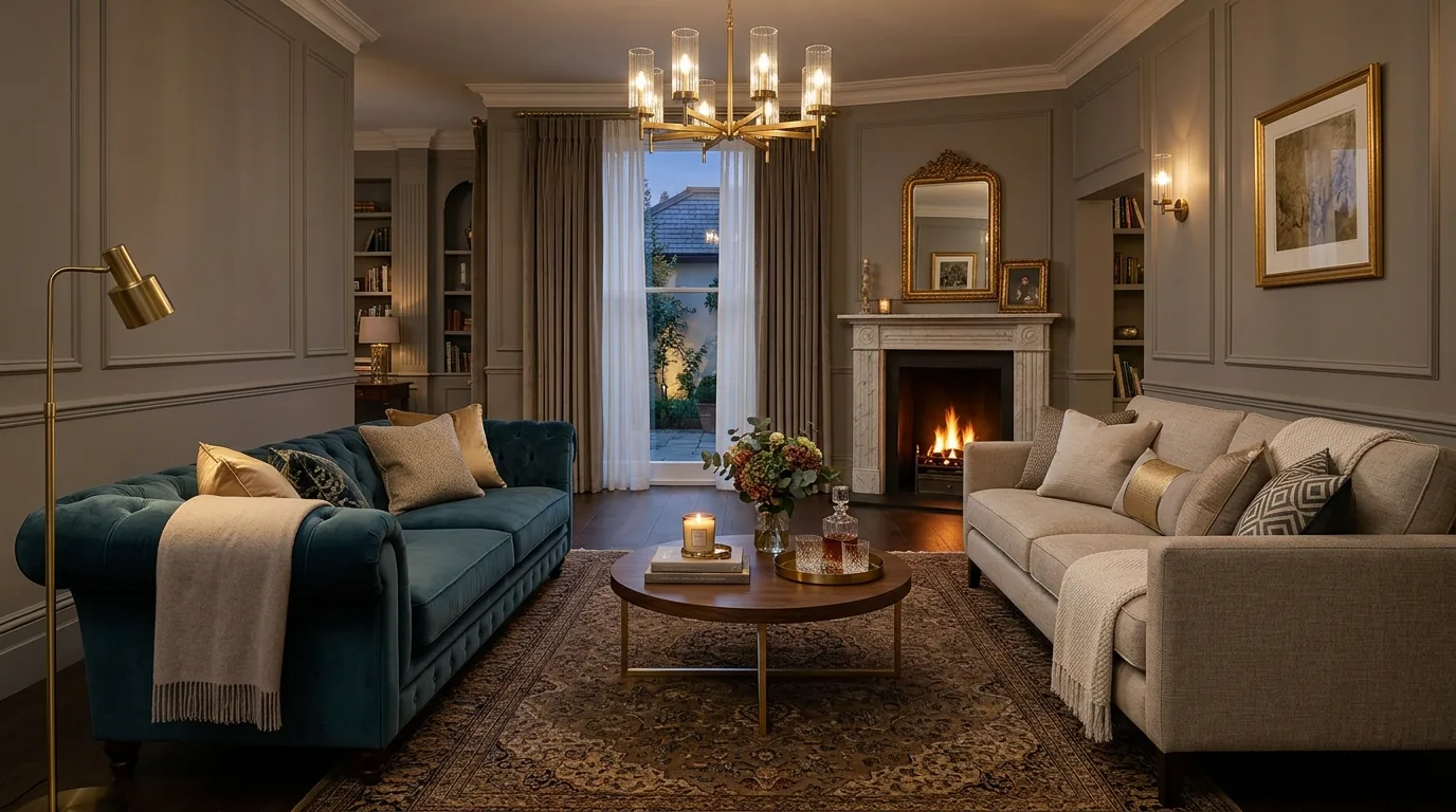 Use a rug large enough to connect seating